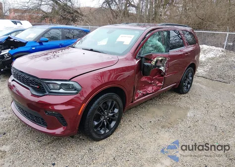 2021 Dodge Durango Gt Plus Awd z USA, uszkodzony, nr VIN 1C4RDJDG2MC765773